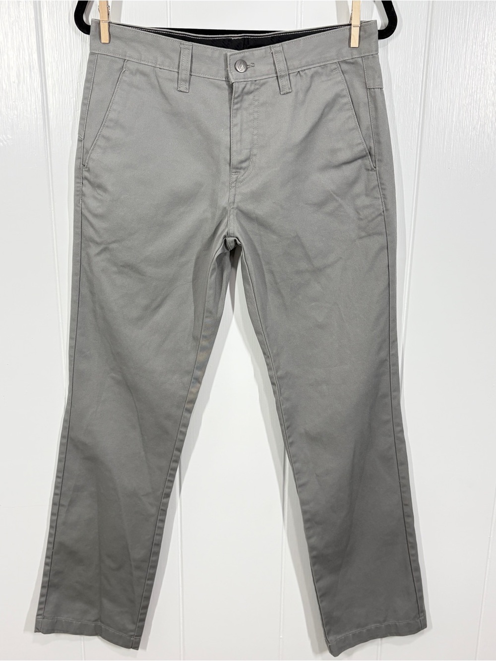 Volcom Men’s Gray Slim Tapered Chino Pants Size 30